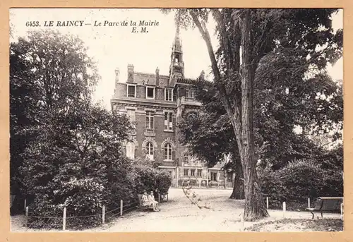 CPA Le Raincy, Le Parc de la Mairie, gel. 1935