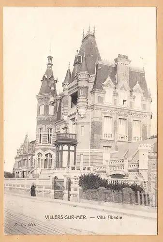 CPA Villers sur Mer, Villa Abadie, engl. 1906