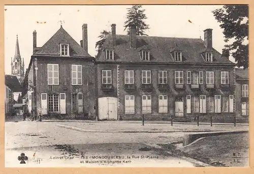 CPA Mondebleau-La Rue St Pierre et Maison d'Alphonse Karr, ohnl.