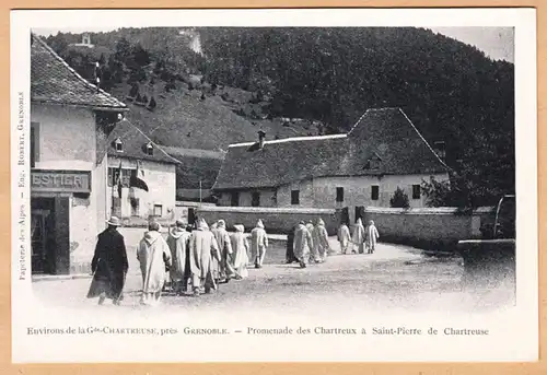 CPA Grenoble, Promenade des Chartreux a Saint-Pierre de Chartreuse, ungel.