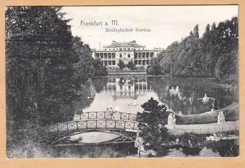 AK Frankfurt a.M. Zoologischer Garten, Marke-Nederland 1Cent, gel. 1909