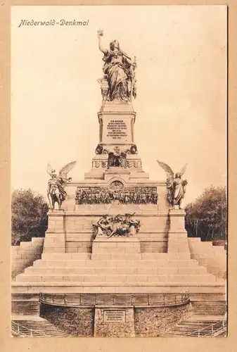 AK Niederwald- Denkmal, gel. 1908