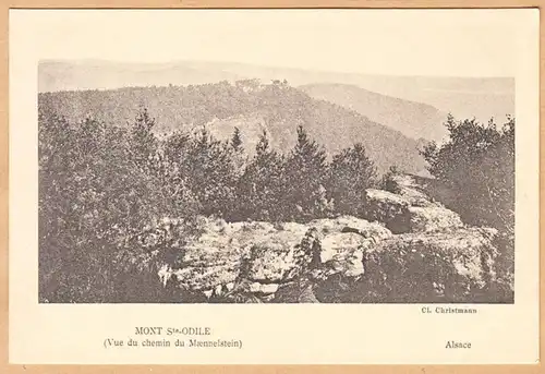 CPA Mont Sainte Odile, Vue du chemin du Maennelstein, ungel.