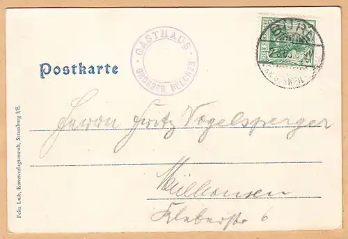 CPA Belchensee, Gasthaus Grosser Belchen, gel.1903