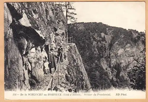 CPA De la Gorges au Hohneck, Sentier du Frankental, gel.