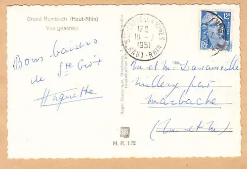 CPA Grand Rombach, Vue generale, gel. 1951