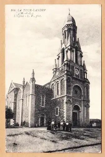 CPA La Tour Landry, L'Eglise, ungel.