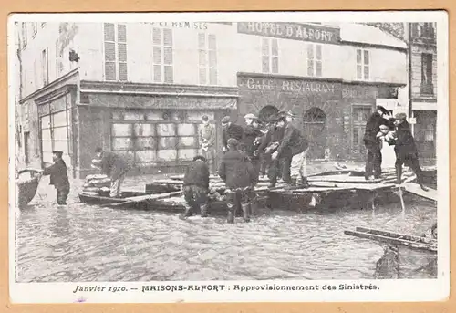 CPA Maisons Alfort, Approvisionnement des Sinistrés, ungel.