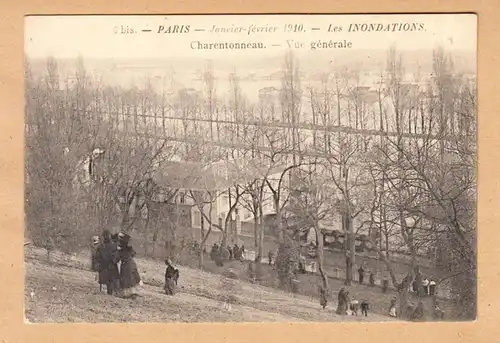 CPA Maisons Alfort, Inondations 1910, Charentonneau- Vue generale, ungel.