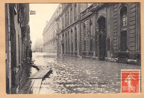 CPA Paris, La Grande Crue de la Seine, Inondation de la Lille, gel.