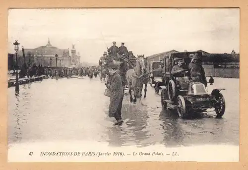 CPA Paris, Inondations, Le Grand Palais, ungel.