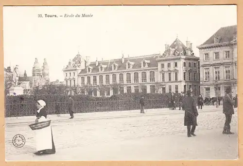 CPA Tours, Ecole du Musee, gel.