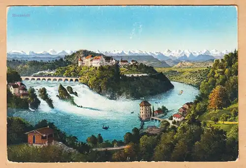 CPA Rheinfall, Panoramaansicht, ungel.