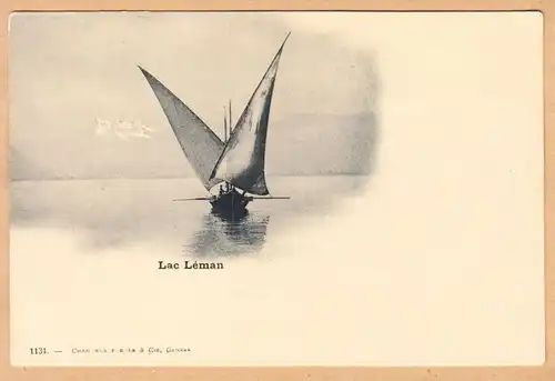 CPA Genève, Lac Leman, uns.