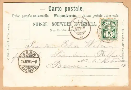 CPA Souvenir du Lac Leman, gel. 1900