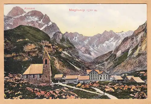 AK Meglisalp, Altmann, Kirche, Alpsiedlung, gel. 1911