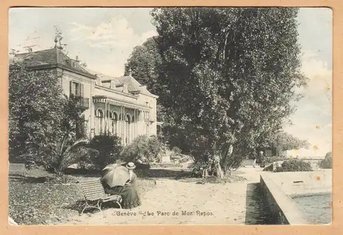 AK Genève, Le Parc de Mon Repos, engl. 1921