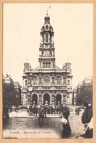 CPA Paris, Eglise de la Trinité, engl. 1917