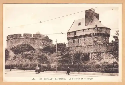 CPA Saint Malo, Le Chateau- La Generale et le Donjon, ungel.