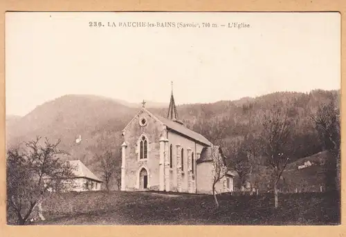 CPA La Bauche-les-Bains, L'Eglise, ungel.