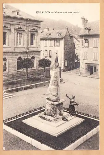 CPA Espalion, Monument aux morts, ungel.