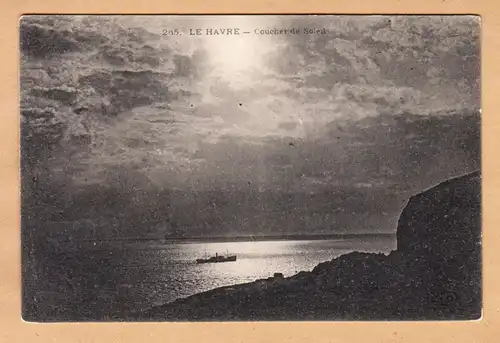 CPA Le Havre, Coucher de Soleil, ungel.