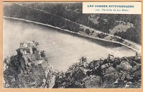 CPA Vosges Pittoresques, Un Coin du Lac Blanc, gel. 1919