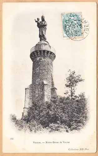 CPA Voiron, Notre Dame de Vouise, gel. 1904