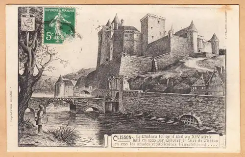 CPA Clisson, Le Chateau, gel. 1914