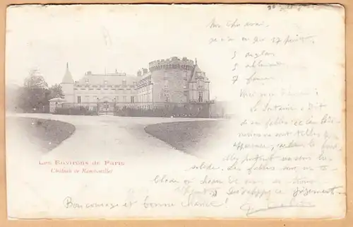 CPA Environs de Paris, Chateau de Rambouillet, gel. 1902