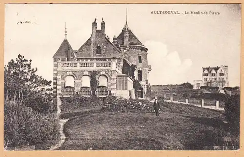 CPA Ault-Onival, Le Moulin de Pierre, gel. 1924