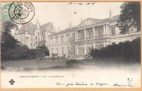 CPA Chateauroux, La Prefecture, gel. 1906