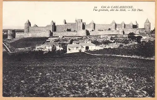 CPA Carcassonne, Vue generale cote du midi, ungel.