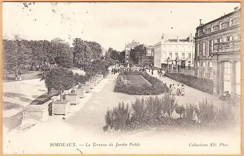 CPA Bordeaux, La Terrasse du Jardin Public, gel. 1906