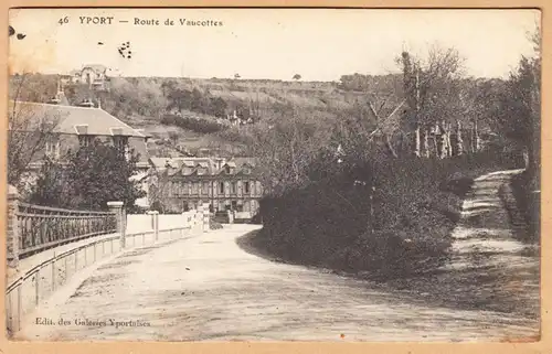 CPA Yport, Route de Vaucottes, gel. 1911