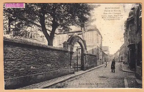 CPA Montereau, Rue des Changes, gel. 1934