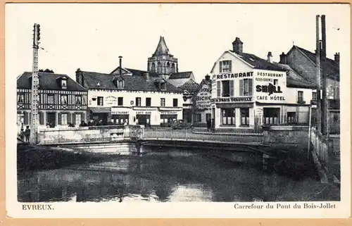 CPA Evreux, Carrefour du Pont du Bois-Jollet, ungel.