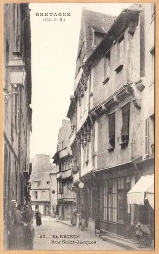 CPA Saint-Brieuc, Rue Saint-Jacques, ungel.