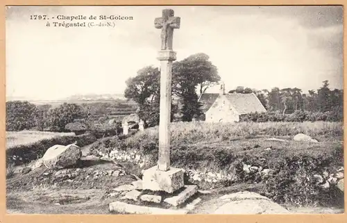 CPA Tregastel, Chapelle de Saint Golcon, ungel.