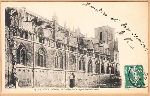 CPA Vienne, Cathedrale Maurice, Facade laterale Nord, gel. 1908