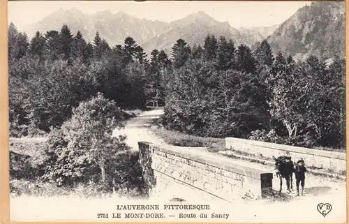 CPA L'Avergne Pittoresque, Le Mont Dore- Route du Sancy, uns.