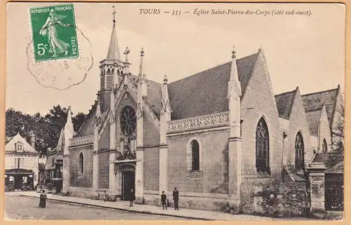 CPA Tours, Eglise Saint Pierre des Corps, engl. 1913