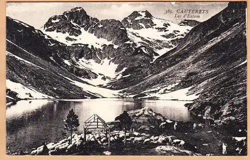 CPA Cauterets, Lac d'Estom, ungel.
