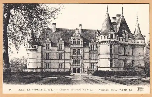 CPA Azay le Rideau, Chateau national, ohn.