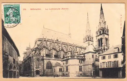 CPA Moulins, La Cathedrale- Abside, gel. 1909