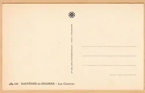 CPA Bagnères de Bigorre, Les Coustous, Café de Londres, ohn.