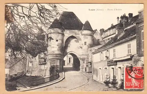 CPA Laon, Tor Porte d'Ardon, gel.