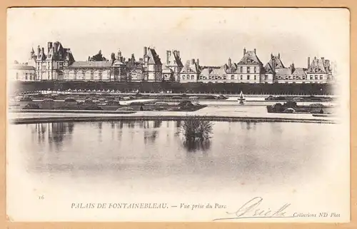 CPA Fontainebleau, Vue prise du Parc, gel. 1903