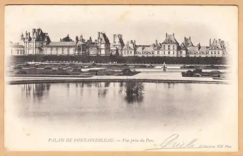 CPA Fontainebleau, Vue prise du Parc,  gel. 1903