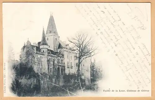 CPA Vallée de la Loue, Château de Cléron, gel. 1901